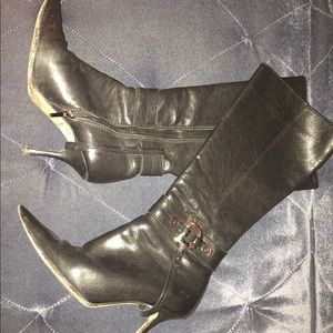 Dior Tall Black Pointy Boots